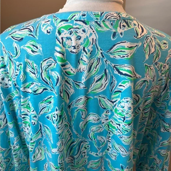 Lilly Pulitzer Loran Swing Dress. Turquoise Oasis. Size XL. - Picture 6 of 11